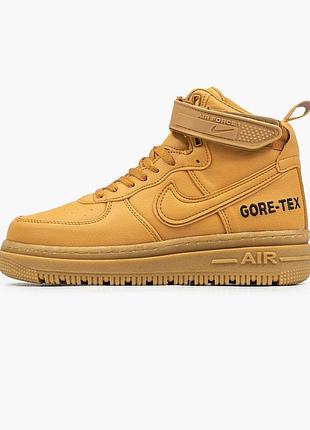 Зимові кросівки nike air force 1 gore-tex, водовідштовхувальне взуття найк для холодної погоди