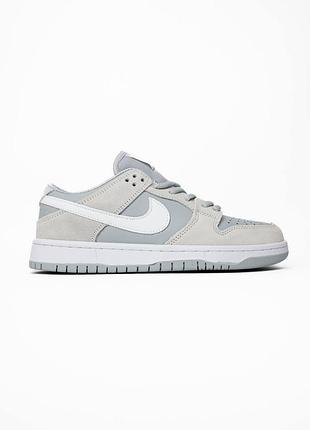 Унисекс стильные демисезонные кроссовки nike sb dunk grey, удобная надежная качественная обувь сб данк 41, 40