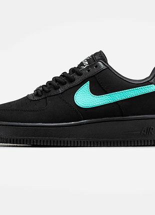 Чорні шкіряні кросівки nike air force low для жінок модні повсякденні 37