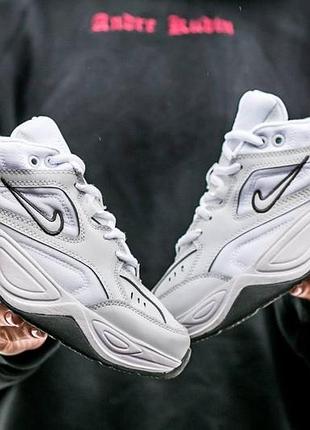 Жіночі кросівки nike m2k tekno кроси найк текно для жінок білі шкіряні зручні повсякденні