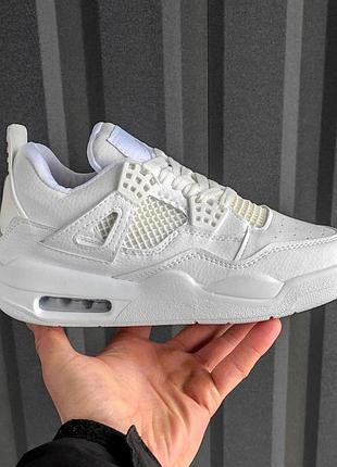 Nike air jordan retro 4 белые женские кроссовки стильные и удобные найк 41