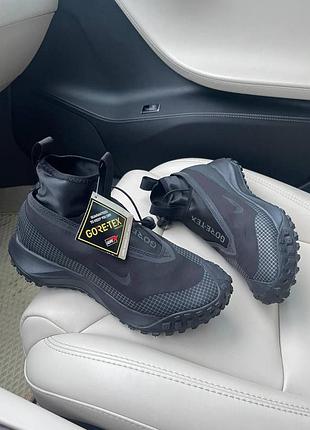 Кроси nike acg mountain для чоловіків кеди найк зручні текстиль gore-tex чорні