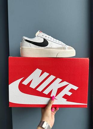 Кроссовки nike blazer low белые кожаные для женщин повседневные удобные 41