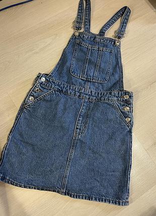 Джинсовий сарафан з карманами розмір xs s denim co