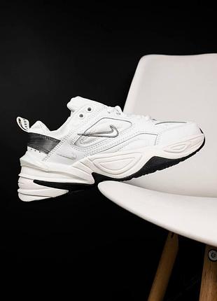 Женские кроссовки nike m2k tekno кроссы найк текно для женщин белые удобные кожаные повседневные 44