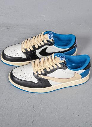 Чоловічі кросівки nike air jordan low білі шкіра для чоловіків зручні повсякденні