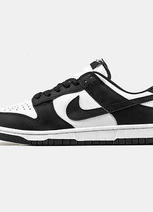 Жіночі кросівки nike sb dunk low чорні-білі шкіряні для жінок зручні стильні повсякденні