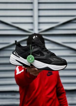 Жіночі кросівки nike m2k tekno чорні для жінок найки техно шкіряні зручні повсякденні