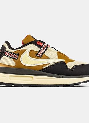 Женские кроссовки nike air max 1 travis scott cactus jack стильные и удобные найк 38