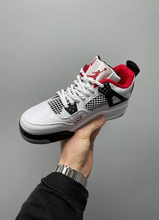 Жіночі кросівки nike air jordan retro 4 кроси найк для жінок білі шкіряні зручні повсякденні найки