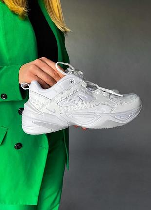 Женские кроссовки nike m2k tekno кроссы найк текно для женщин белые удобные кожаные повседневные найки 44
