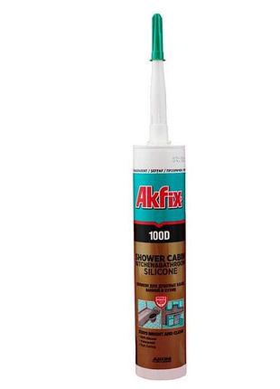 Силікон akfix для душових кабін 280 мл прозорий (100d) (sa061)