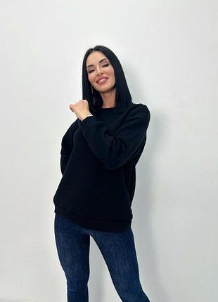 Жіночий теплий батнік на флісі 46/48, чорний