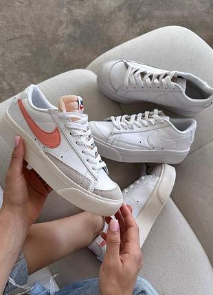 Женские nike blazer 77 low белые кожаные кроссовки для женщин повседневные удобные найк блейзер 38