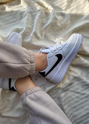 Кроссовки nike air force 1 low белые кожаные для женщин кроссы найк 40