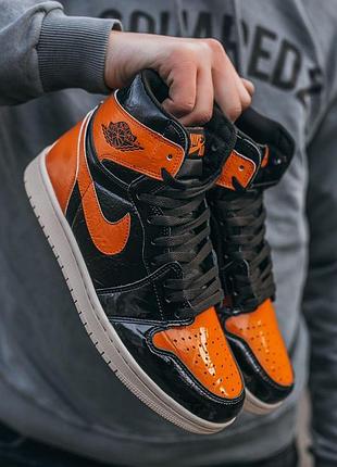 Жіночі кросівки nike jordan 1 high жовтогарячі, яскравий акцент у вашому стилі найк джордан 42