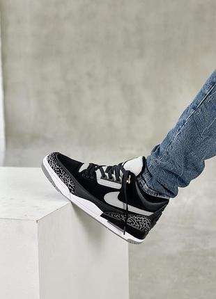 Чоловічі кросівки nike air jordan retro 3 чорні, стильні та функціональні кроси джордан 3 чорні