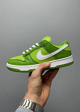 Женские кроссовки nike sb dunk low кроссы найки сб данк для женщин кожанные зеленые повседневные стильные найк 43