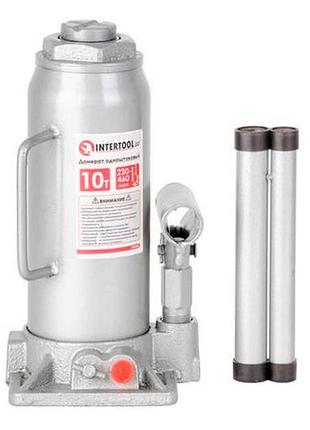 Домкрат гидравлический intertool 10 т х 460 мм одноштоковый (gt0025)
