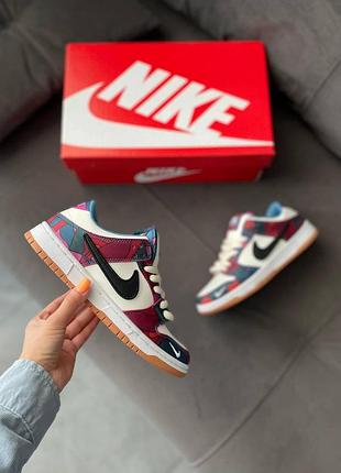 Мужские кроссовки nike sb dunk low parra кожа для современных мужчин 43