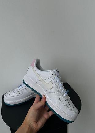 Женские кроссовки nike air force 1 повседневные белые кожаные удобные для женщин найк аир форс 37