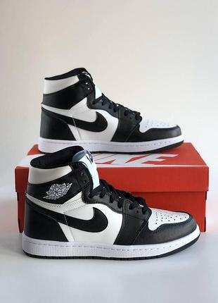 Nike air jordan 1 high для мужчин удобные черно-белые кожа найк кроссовки повседневные 38