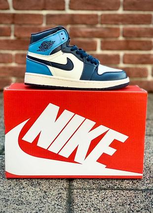Жіночі кросівки nike jordan 1 high блакитні, комфорт та елегантність у кожному кроці найк джордан