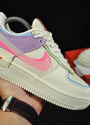 Кроссовки nike air force 1 shadow арт 21219 (женские, найк) 41