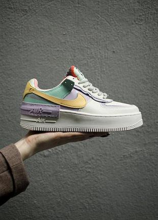 Женские кожаные кроссовки nike air force shadow найк для повседневной носки 38
