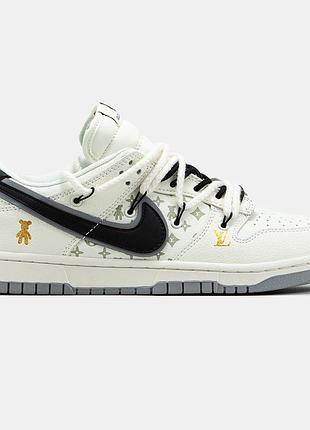 Чоловічі кросівки nike sb x louis vuitton x glommy bear білі оригінальні