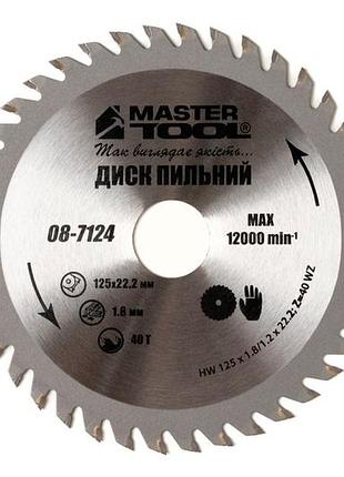 Диск пильный mastertool 125 x 40t x 22.2мм (08-7124)