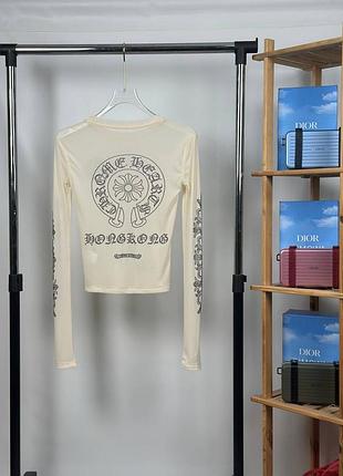 Блискучий лонгслів chrome hearts | chrome hearts long sleeve ( s m l xl ) белый, xl