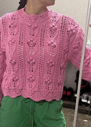 Светр кофта жіноча  рожева zara розмір s
