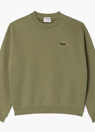 Світшот унісекс lacoste loose fit green sh2741bmy s