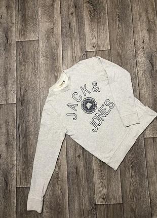 Свитшот jack&jones серый оригинальный толстовка кофта серая