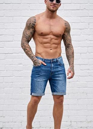 🩳 джинсові шорти h&m l.o.g.g. | washed stretch denim | розмір m-l