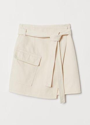 Юбка h&m на запах из твилла - xl