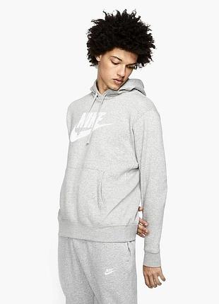 Худі чоловіче nike sportswear club fleece grey bv2973-063 m