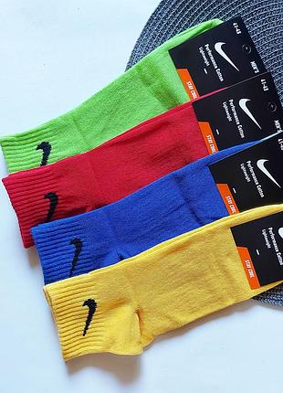 Шкарпетки nike кольорові зі спортивною резинкою, 4 пари, р. 41-45, 36-40 36-40