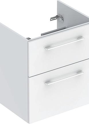 Selnova square шафка для вбудованого умивальника slim rim 60см, з двома шухлядами 58,8*63,5*50,2 см, білий