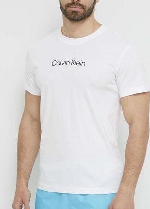 Мужская футболка calvin klein белая кельвин кляйн