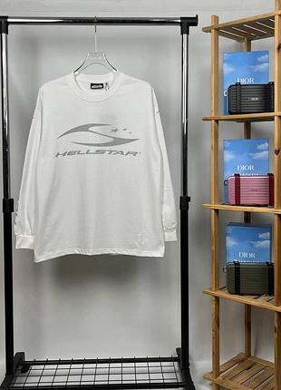 Лонгслів hellstar | бавовняний білий лонгслів ( s m l xl )