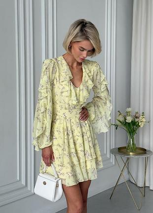 Літня сукня jadone fashion шаті l жовта