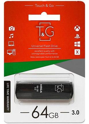 Usb-накопитель t&g flash drive 3.0 64gb vega 121 usb flash drive 3.0 64гб черный