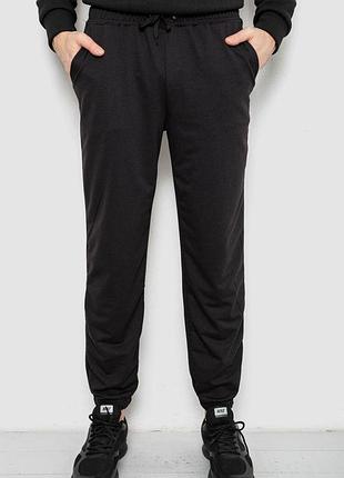 Спортивные штаны мужские двухнитка, цвет черный, 241r8003