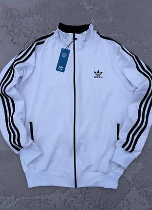 Кофта adidas белая натуральная на замочке xxxl