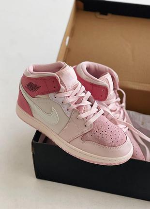 Кроссовки женские nike jordan 1 high розовые, идеальный выбор для активных женщин найк джордан 41