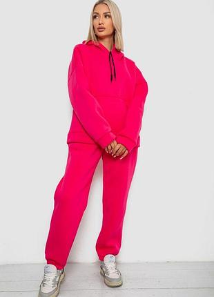 Спортивный костюм женский на флисе, цвет малиновый, 238r5726