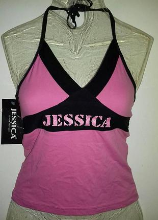 Топ (майка) спортивный одинарный на завязках эластик фирма jessica