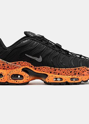 Мужские кроссовки nike air max tn plus черный оранжевый оригинальные